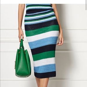 Rina Stripe Sweater Skirt - Eva Mendes Collection